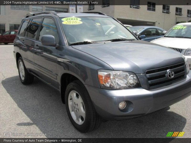 Bluestone Metallic / Ivory 2004 Toyota Highlander Limited V6 4WD