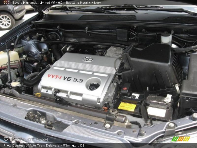 Bluestone Metallic / Ivory 2004 Toyota Highlander Limited V6 4WD