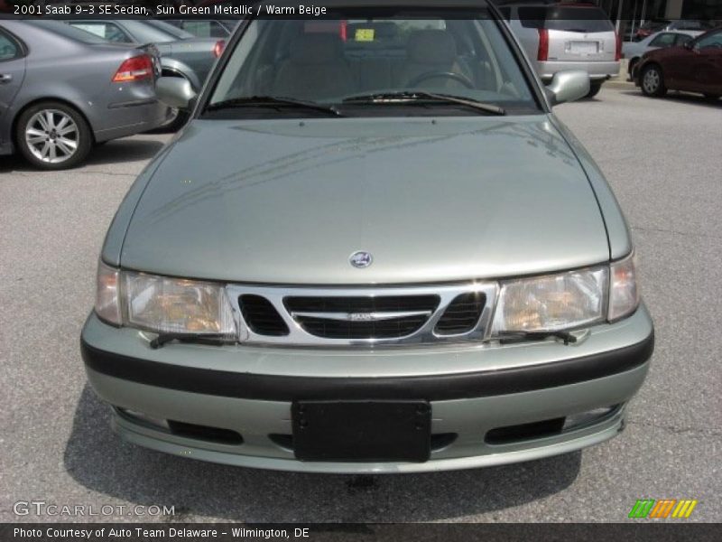Sun Green Metallic / Warm Beige 2001 Saab 9-3 SE Sedan