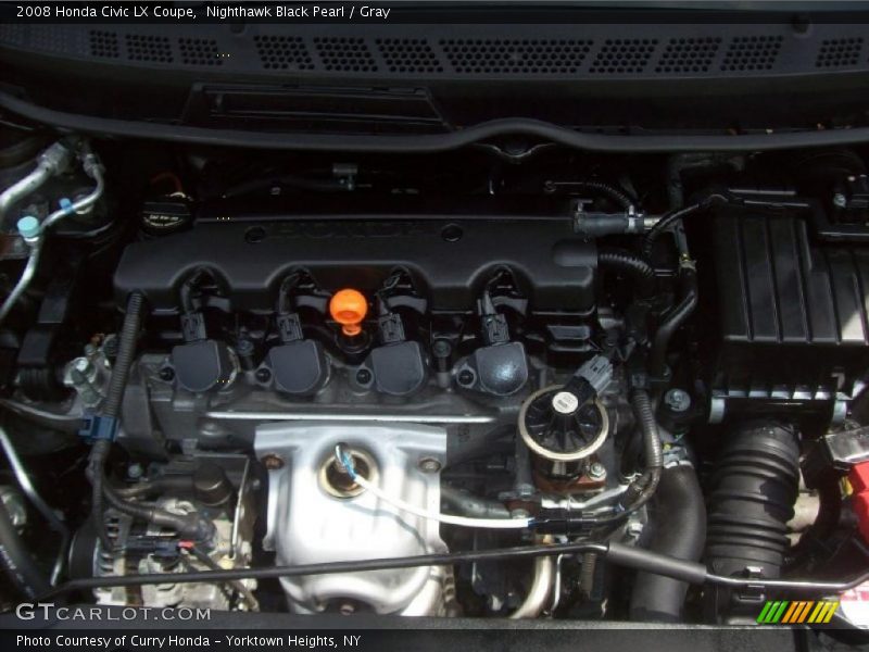 Nighthawk Black Pearl / Gray 2008 Honda Civic LX Coupe