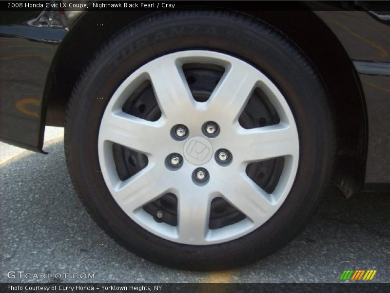 Nighthawk Black Pearl / Gray 2008 Honda Civic LX Coupe