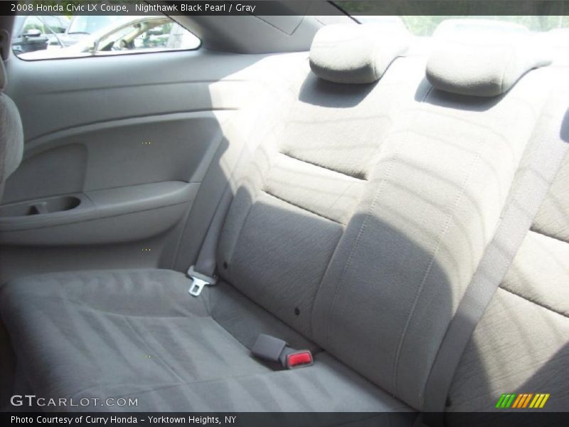 Nighthawk Black Pearl / Gray 2008 Honda Civic LX Coupe