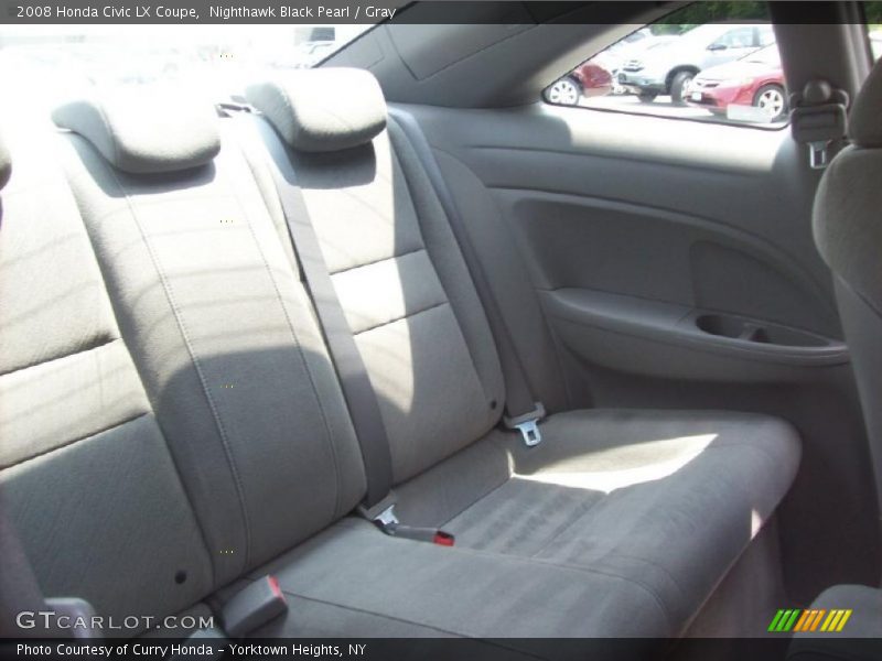 Nighthawk Black Pearl / Gray 2008 Honda Civic LX Coupe