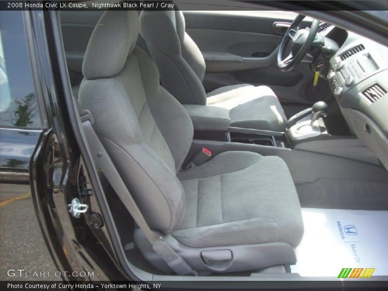 Nighthawk Black Pearl / Gray 2008 Honda Civic LX Coupe