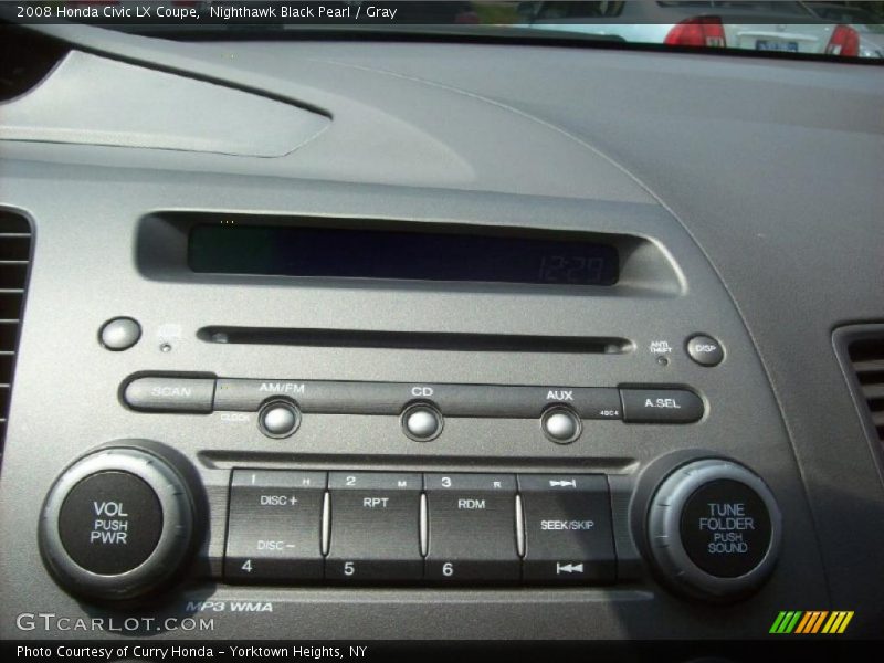 Nighthawk Black Pearl / Gray 2008 Honda Civic LX Coupe