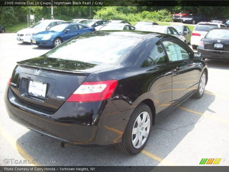 Nighthawk Black Pearl / Gray 2008 Honda Civic LX Coupe