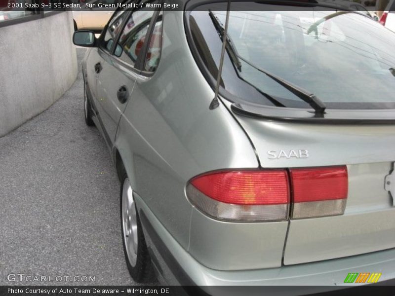 Sun Green Metallic / Warm Beige 2001 Saab 9-3 SE Sedan