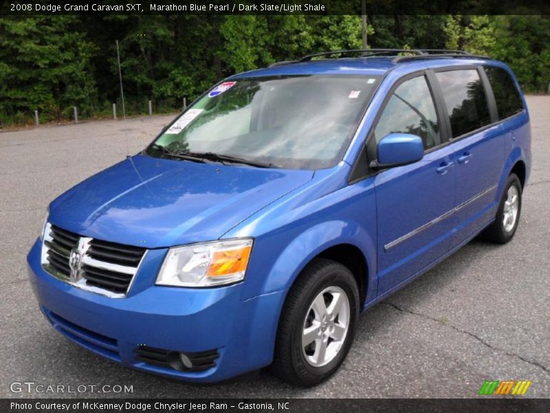 Marathon Blue Pearl / Dark Slate/Light Shale 2008 Dodge Grand Caravan SXT