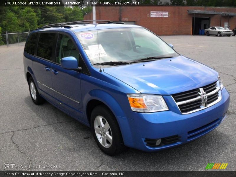 Marathon Blue Pearl / Dark Slate/Light Shale 2008 Dodge Grand Caravan SXT