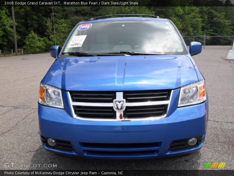Marathon Blue Pearl / Dark Slate/Light Shale 2008 Dodge Grand Caravan SXT