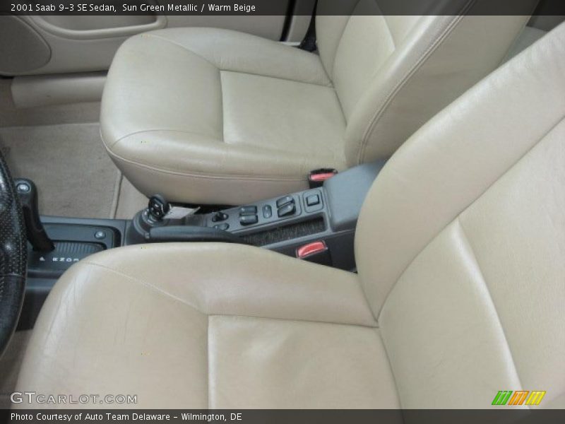 Sun Green Metallic / Warm Beige 2001 Saab 9-3 SE Sedan