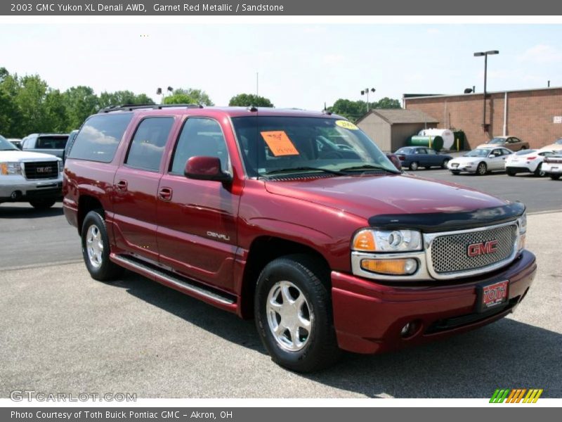 Garnet Red Metallic / Sandstone 2003 GMC Yukon XL Denali AWD