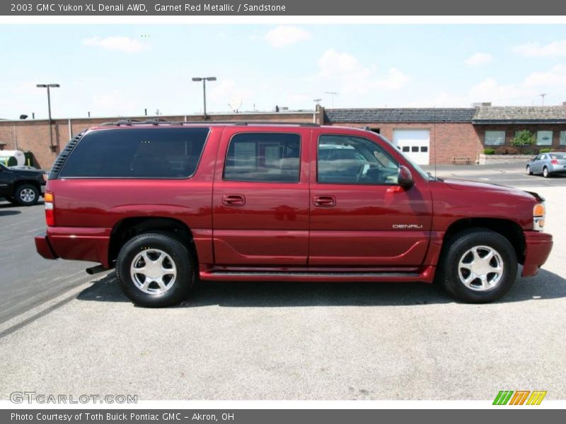 Garnet Red Metallic / Sandstone 2003 GMC Yukon XL Denali AWD