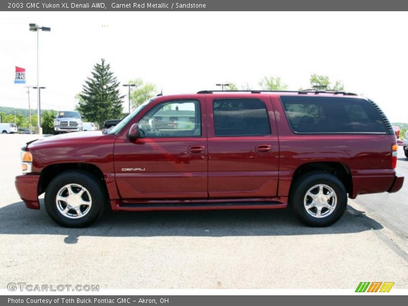 Garnet Red Metallic / Sandstone 2003 GMC Yukon XL Denali AWD