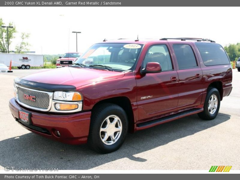 Garnet Red Metallic / Sandstone 2003 GMC Yukon XL Denali AWD