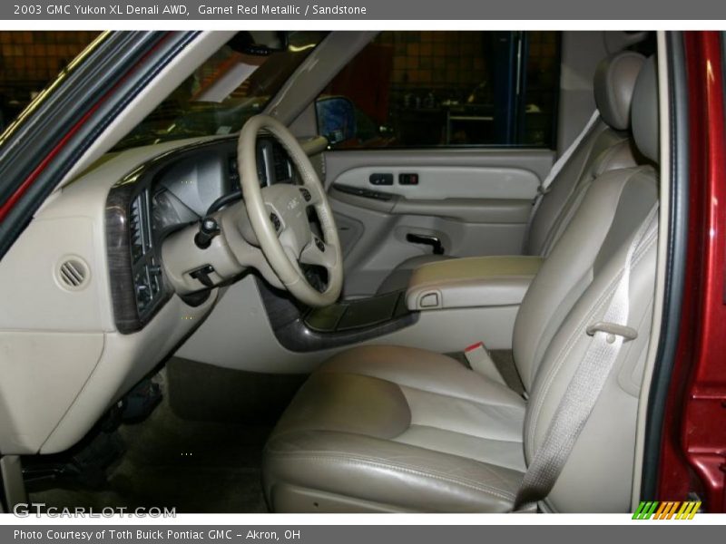 Garnet Red Metallic / Sandstone 2003 GMC Yukon XL Denali AWD
