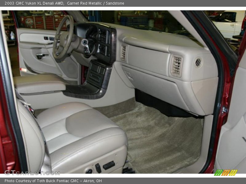 Garnet Red Metallic / Sandstone 2003 GMC Yukon XL Denali AWD