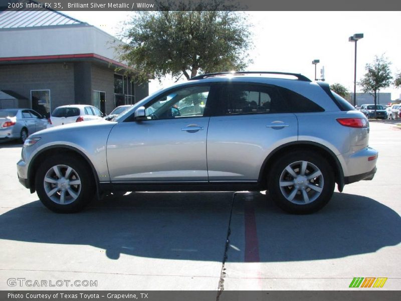 Brilliant Silver Metallic / Willow 2005 Infiniti FX 35