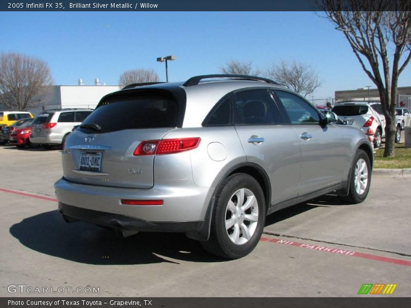 Brilliant Silver Metallic / Willow 2005 Infiniti FX 35