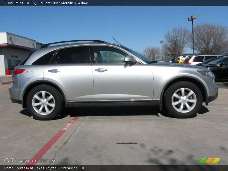Brilliant Silver Metallic / Willow 2005 Infiniti FX 35