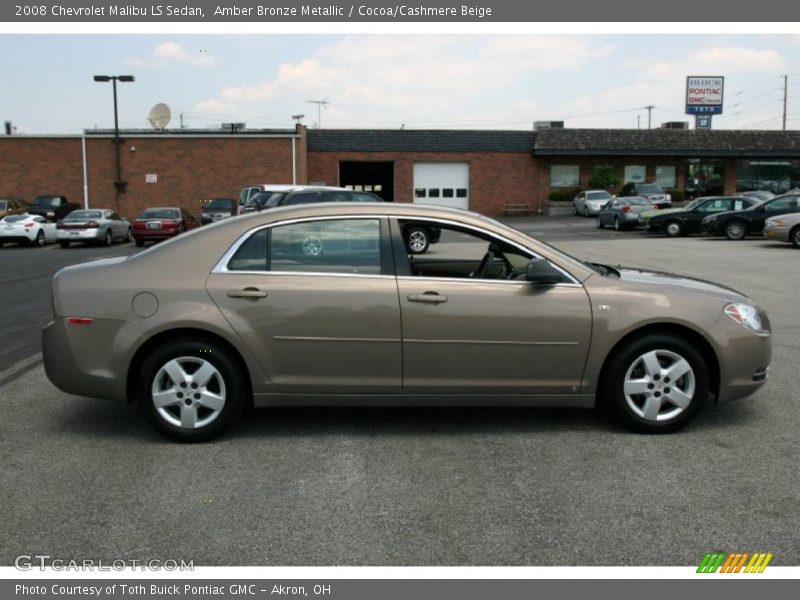 Amber Bronze Metallic / Cocoa/Cashmere Beige 2008 Chevrolet Malibu LS Sedan