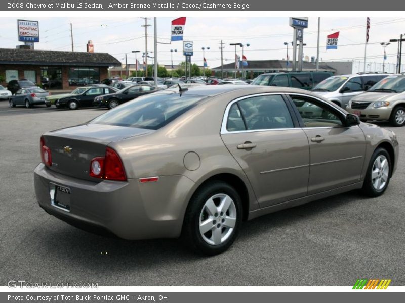 Amber Bronze Metallic / Cocoa/Cashmere Beige 2008 Chevrolet Malibu LS Sedan