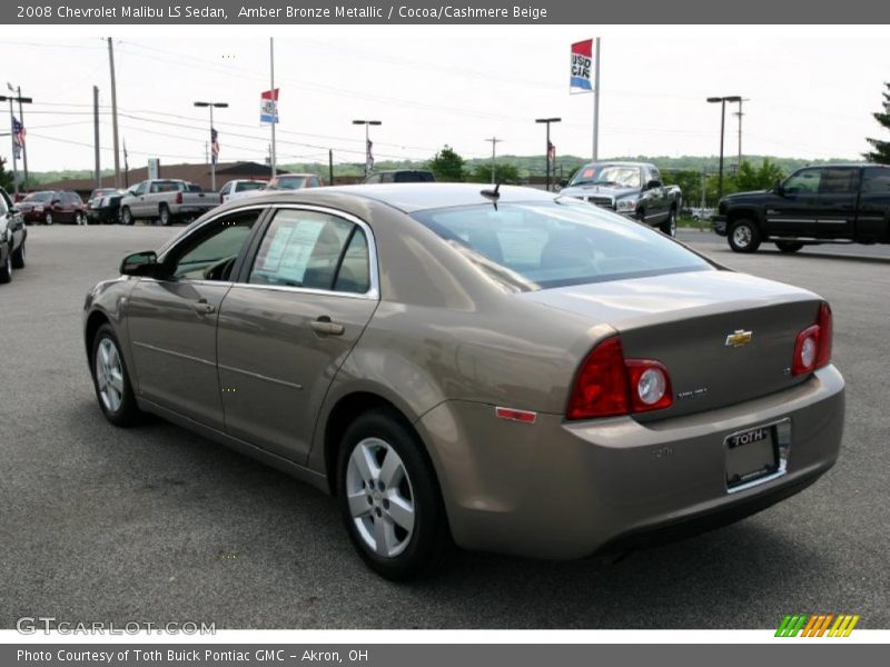 Amber Bronze Metallic / Cocoa/Cashmere Beige 2008 Chevrolet Malibu LS Sedan