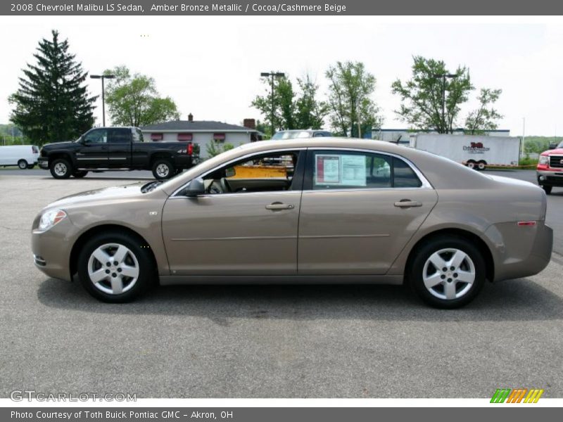 Amber Bronze Metallic / Cocoa/Cashmere Beige 2008 Chevrolet Malibu LS Sedan