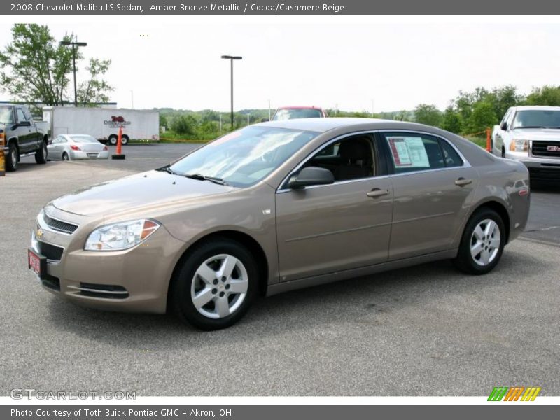 Amber Bronze Metallic / Cocoa/Cashmere Beige 2008 Chevrolet Malibu LS Sedan