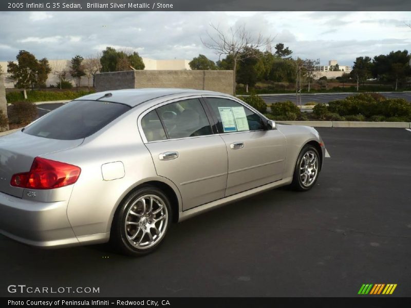 Brilliant Silver Metallic / Stone 2005 Infiniti G 35 Sedan
