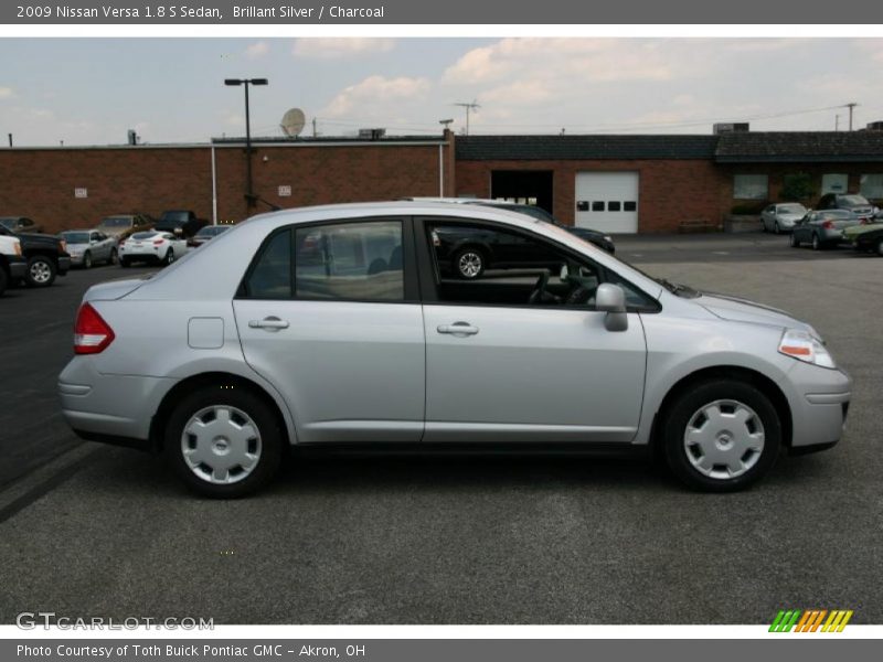 Brillant Silver / Charcoal 2009 Nissan Versa 1.8 S Sedan