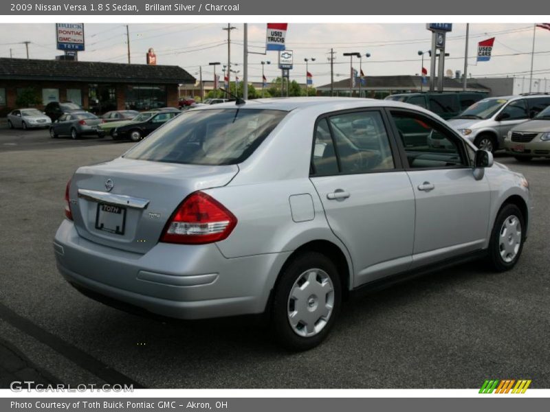 Brillant Silver / Charcoal 2009 Nissan Versa 1.8 S Sedan