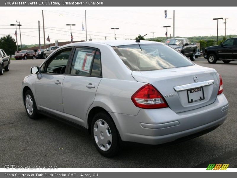 Brillant Silver / Charcoal 2009 Nissan Versa 1.8 S Sedan
