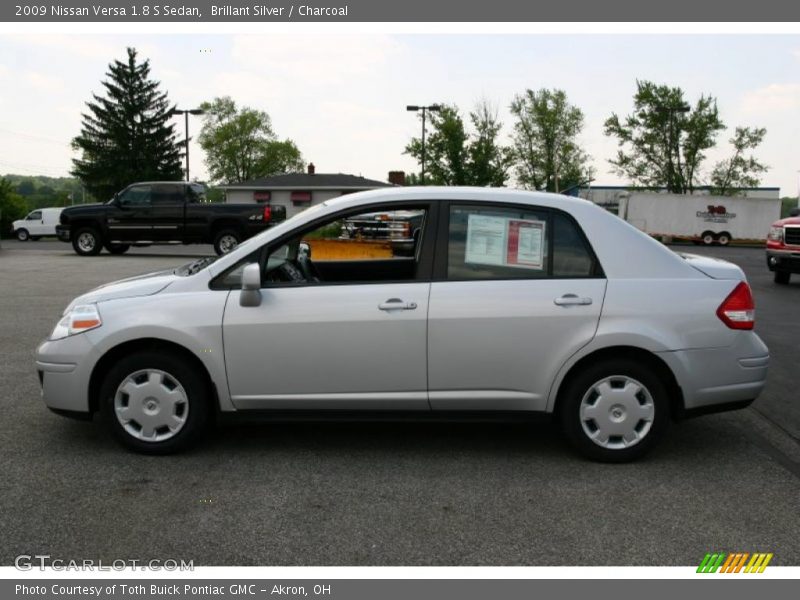 Brillant Silver / Charcoal 2009 Nissan Versa 1.8 S Sedan