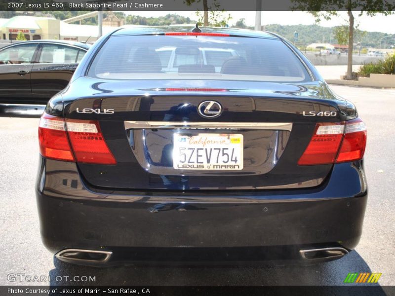 Black Sapphire Pearl / Cashmere 2007 Lexus LS 460