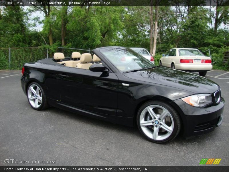 Jet Black / Savanna Beige 2008 BMW 1 Series 135i Convertible