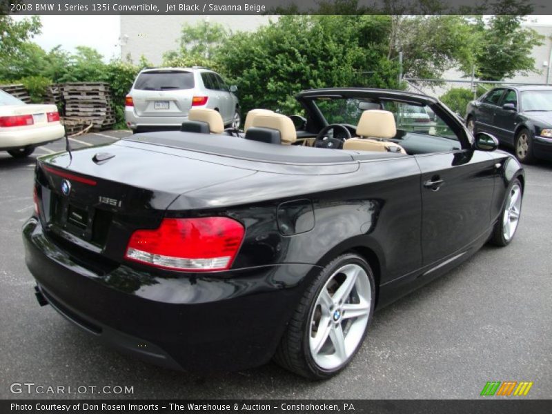 Jet Black / Savanna Beige 2008 BMW 1 Series 135i Convertible