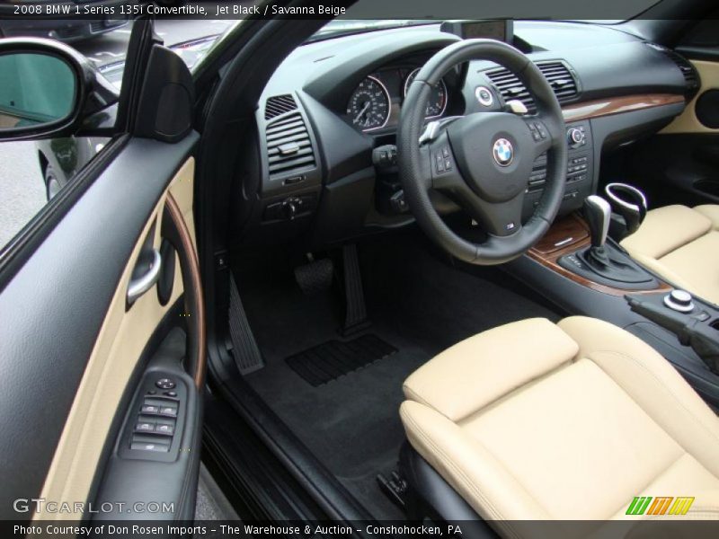 Jet Black / Savanna Beige 2008 BMW 1 Series 135i Convertible