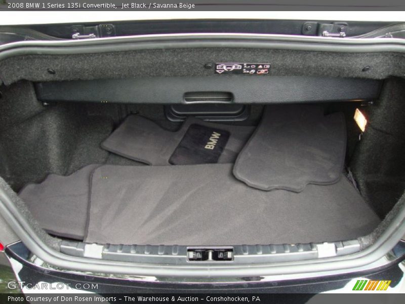 Jet Black / Savanna Beige 2008 BMW 1 Series 135i Convertible