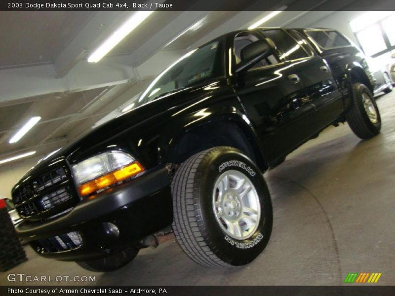 Black / Taupe 2003 Dodge Dakota Sport Quad Cab 4x4