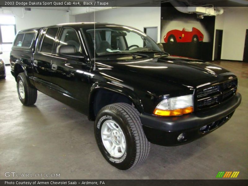 Black / Taupe 2003 Dodge Dakota Sport Quad Cab 4x4