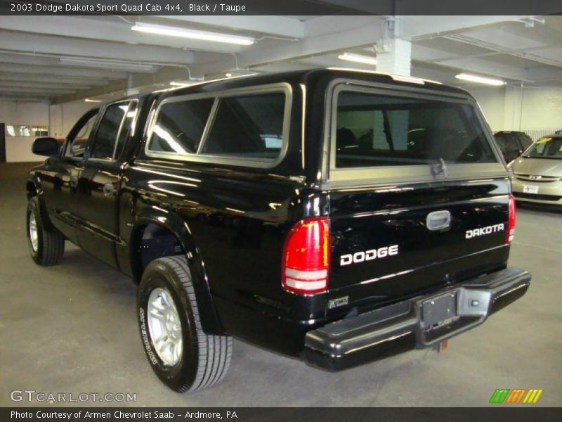 Black / Taupe 2003 Dodge Dakota Sport Quad Cab 4x4