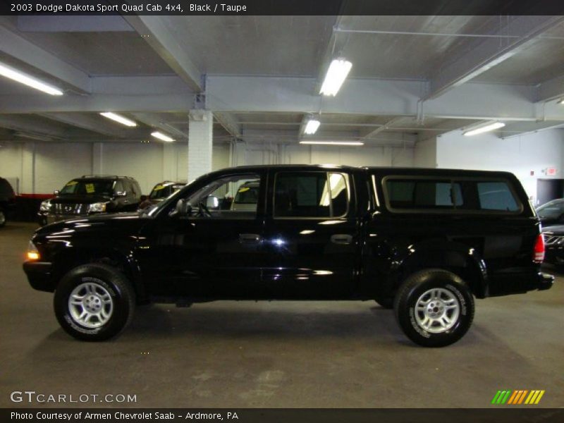 Black / Taupe 2003 Dodge Dakota Sport Quad Cab 4x4