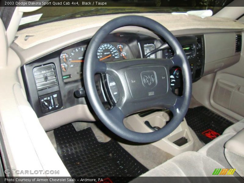 Black / Taupe 2003 Dodge Dakota Sport Quad Cab 4x4