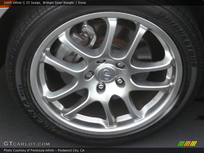Brilliant Silver Metallic / Stone 2005 Infiniti G 35 Sedan