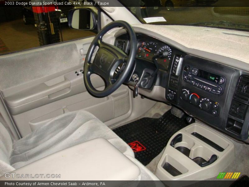 Black / Taupe 2003 Dodge Dakota Sport Quad Cab 4x4
