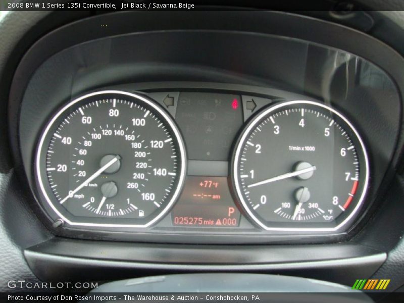Jet Black / Savanna Beige 2008 BMW 1 Series 135i Convertible