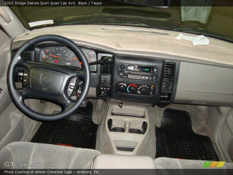 Black / Taupe 2003 Dodge Dakota Sport Quad Cab 4x4