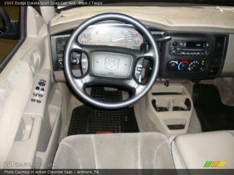 Black / Taupe 2003 Dodge Dakota Sport Quad Cab 4x4