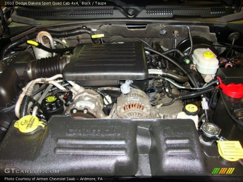 Black / Taupe 2003 Dodge Dakota Sport Quad Cab 4x4